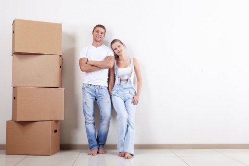 Loading household items for a man with van service