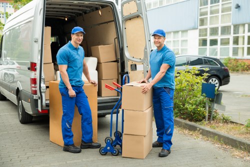 Commercial removal service loading office equipment for a Highgate business