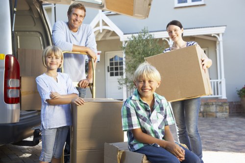 Careful loading for a house move in Highgate near period properties