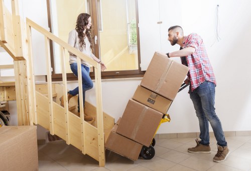 Packing and transporting household items with a van service in Highgate